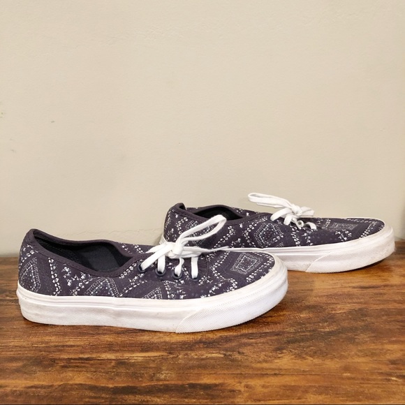 Vans Purple Diamond Design Authentic Vans - Picture 7 of 9